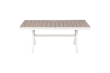 Trädgårdsbord Fanes Ljus trä/vit - Ljus trä/vit - Utemöbler - Trädgårdsbord & Utebord - Matbord ute