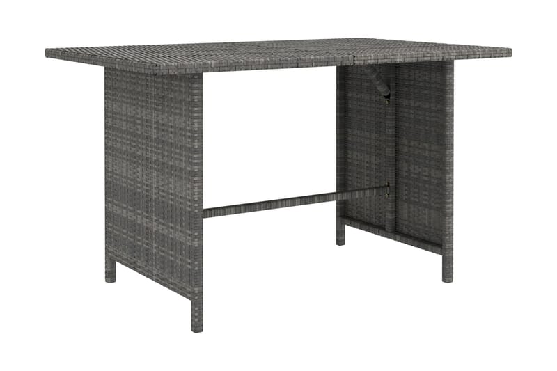 Trädgårdsbord grå 110x70x65cm konstrotting - Grå - Utemöbler - Trädgårdsbord & Utebord - Matbord ute