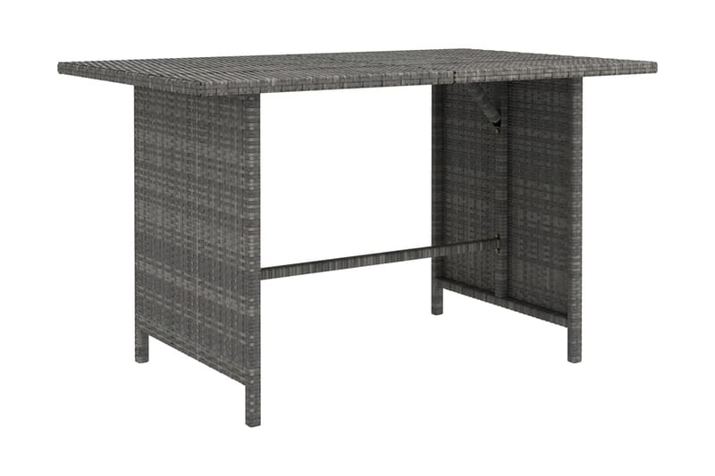 Trädgårdsbord grå 110x70x65cm konstrotting - Grå - Matbord ute