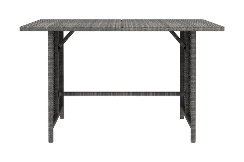Trädgårdsbord grå 110x70x65cm konstrotting - Grå - Matbord ute