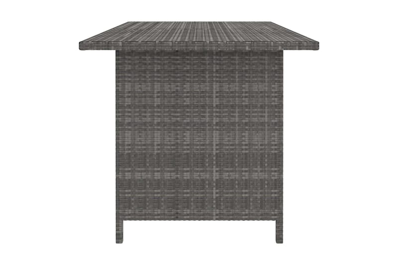 Trädgårdsbord grå 110x70x65cm konstrotting - Grå - Utemöbler - Trädgårdsbord & Utebord - Matbord ute
