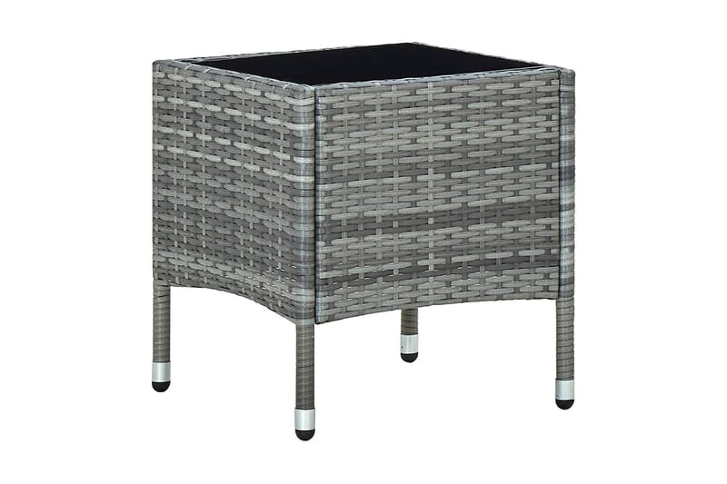 Trädgårdsbord grå 40x40x45 cm konstrotting - Grå - Matbord ute