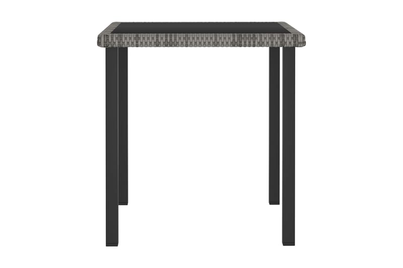 Trädgårdsbord grå 70x70x73 cm konstrotting - Grå - Utemöbler - Trädgårdsbord & Utebord - Cafebord