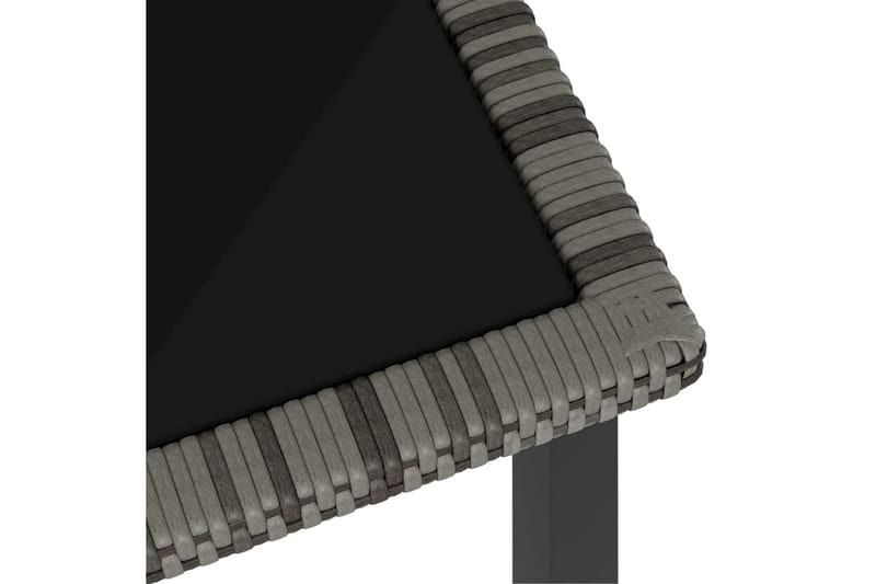 Trädgårdsbord grå 70x70x73 cm konstrotting - Grå - Utemöbler - Trädgårdsbord & Utebord - Cafebord