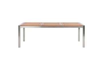 Trädgårdsbord Grosseto Ljus trä/silver, 100x220x74 cm - Ljus trä/silver, 100x220x74 cm - Utemöbler - Trädgårdsbord & Utebord - Matbord ute