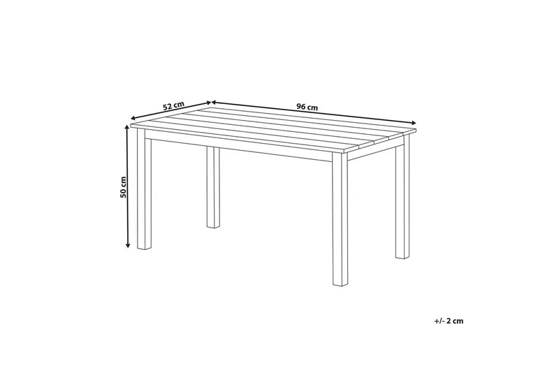 Trädgårdsbord Messina Ljus trä/vit, 52x96x50 cm - Ljus trä/vit, 52x96x50 cm - Utemöbler - Trädgårdsbord & Utebord - Matbord ute