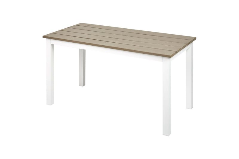Trädgårdsbord Messina Ljus trä/vit, 52x96x50 cm, Ljus trä/vit, 52x96x50 cm