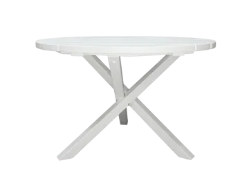 Trädgårdsbord Scottsdale Round Vit Ø 112 cm - Vit - Utemöbler - Trädgårdsbord & Utebord - Matbord ute