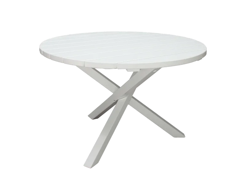 Trädgårdsbord Scottsdale Round Vit Ø 112 cm, Vit