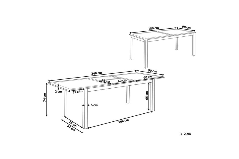 Trädgårdsbord Skaloma Grå - Grå - Utemöbler - Trädgårdsbord & Utebord - Matbord ute
