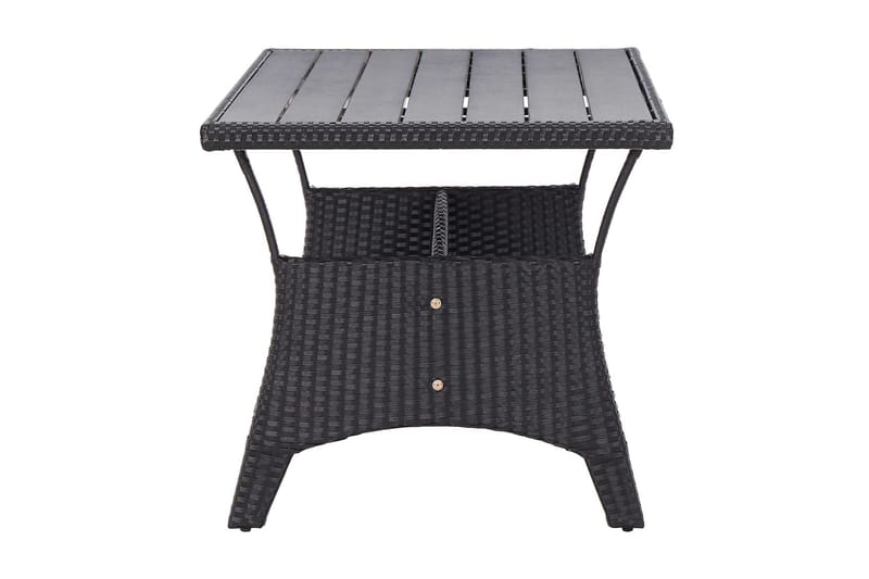 Trädgårdsbord svart 120x70x66 cm konstrotting - Svart - Utemöbler - Trädgårdsbord & Utebord - Matbord ute