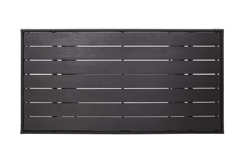 Trädgårdsbord svart 120x70x66 cm konstrotting - Svart - Utemöbler - Trädgårdsbord & Utebord - Matbord ute