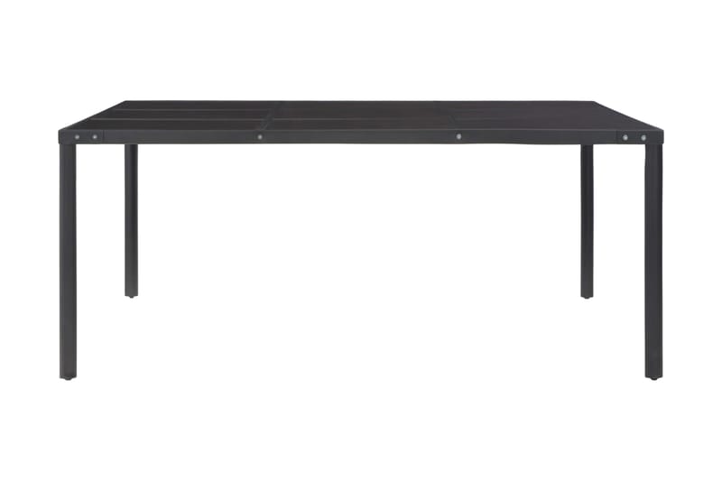 Trädgårdsbord svart 170x170x74,5 cm stål och glas - Svart - Utemöbler - Trädgårdsbord & Utebord - Matbord ute