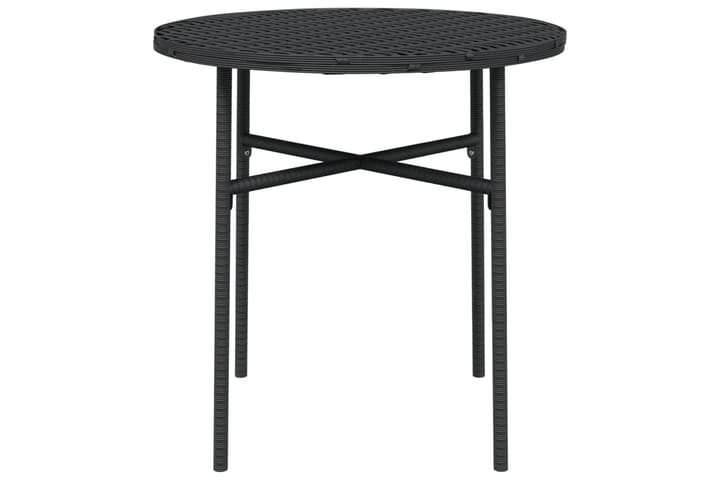 Trädgårdsbord svart 45 cm konstrotting - Svart - Matbord ute