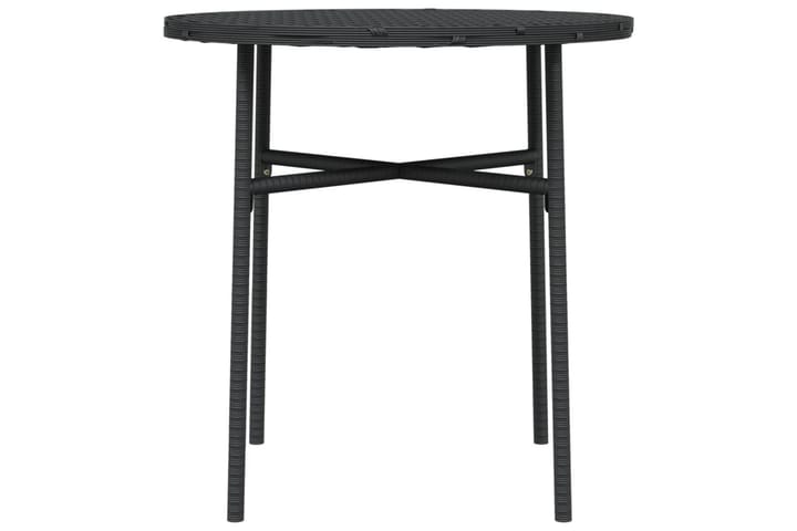 Trädgårdsbord svart 45 cm konstrotting - Svart - Matbord ute