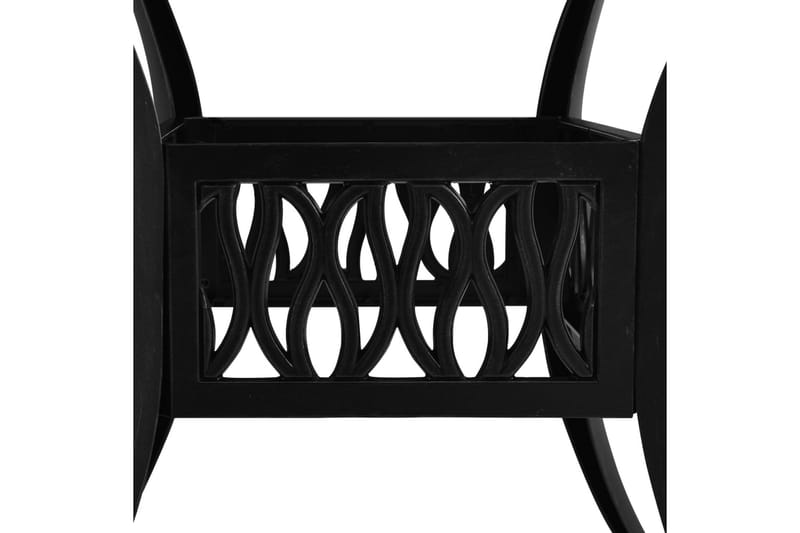 Trädgårdsbord svart 90x90x73 cm gjuten aluminium - Svart - Matbord ute