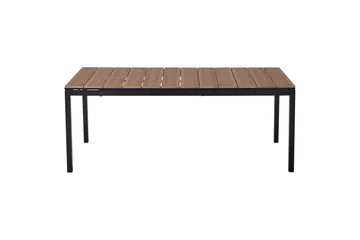 Trädgårdsbord Tofane Ljus trä/svart - Ljus trä/svart - Utemöbler - Trädgårdsbord & Utebord - Matbord ute
