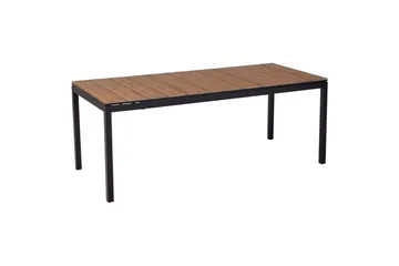 Trädgårdsbord Tofane Ljus trä/svart - Ljus trä/svart - Utemöbler - Trädgårdsbord & Utebord - Matbord ute