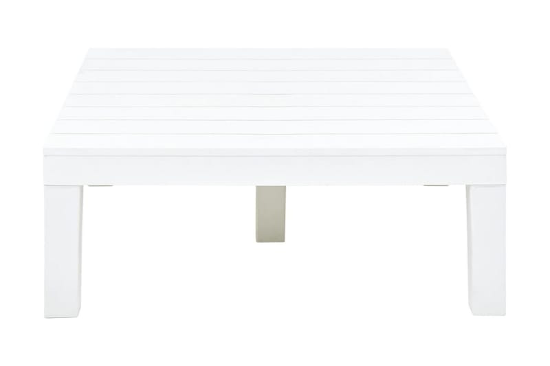Trädgårdsbord vit 78x78x31 cm plast - Vit - Matbord ute