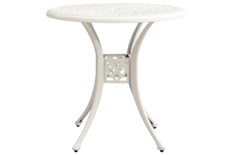 Trädgårdsbord vit 78x78x72 cm gjuten aluminium - Vit - Utemöbler - Trädgårdsbord & Utebord - Matbord ute