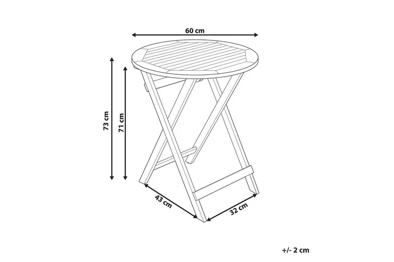 Trädgårdsbord Prossedi Rund - Rund - Utemöbler - Trädgårdsbord & Utebord - Matbord ute