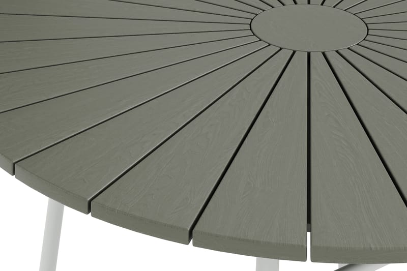 Tunis Matbord utomhus 120cm rund - Vit/Grå - Utemöbler - Trädgårdsbord & Utebord - Matbord ute