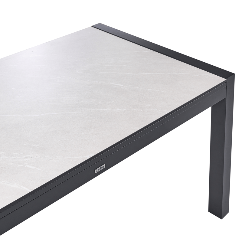 Utdragbart Matbord utomhus Binasco 160/220 cm - Beige/Svart - Utemöbler - Trädgårdsbord & Utebord - Matbord ute