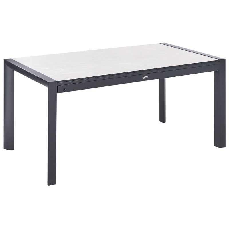 Utdragbart Matbord utomhus Binasco 160/220 cm - Beige/Svart - Utemöbler - Trädgårdsbord & Utebord - Matbord ute