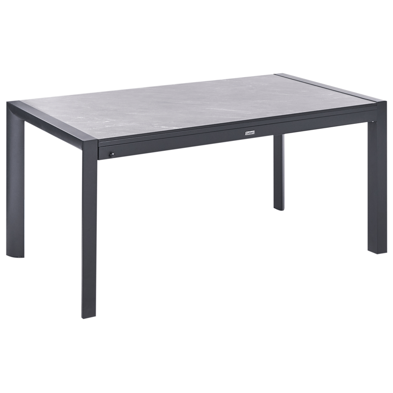 Utdragbart Matbord utomhus Binasco 90x160/220 cm - Grå/Svart - Utemöbler - Trädgårdsbord & Utebord - Matbord ute