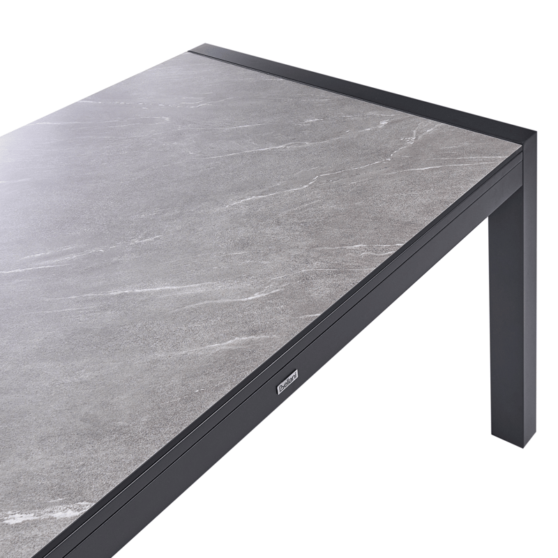 Utdragbart Matbord utomhus Binasco 90x160/220 cm - Grå/Svart - Utemöbler - Trädgårdsbord & Utebord - Matbord ute