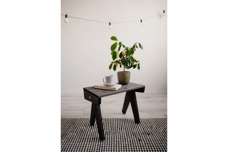 Utebord EcoFurn Granny Furu Oljad Svart, Svart