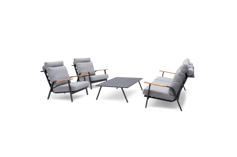 Utebord Hillerstorp Kungshult 81 x 140 cm Grå - Utemöbler - Trädgårdsbord & Utebord - Sidobord utomhus