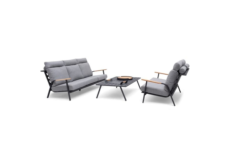 Utebord Hillerstorp Kungshult 81 x 140 cm Grå - Utemöbler - Trädgårdsbord & Utebord - Sidobord utomhus