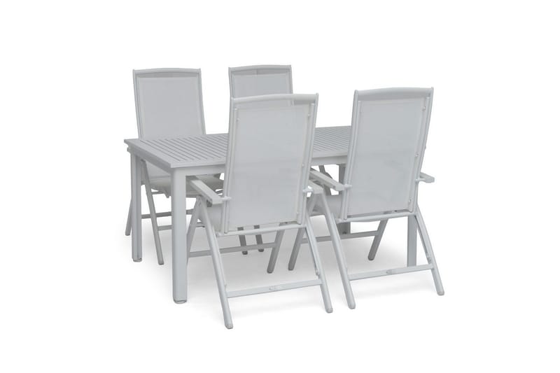 Utebord Hillerstorp Nydala 96 x 150/200 cm Vit - Vit - Utemöbler - Trädgårdsbord & Utebord - Matbord ute