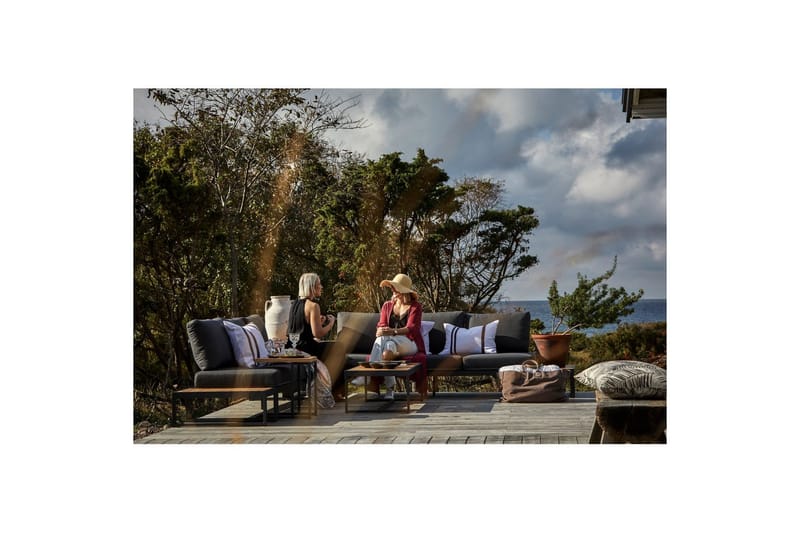 Utebord Hillerstorp Oxelunda 113 x 55 cm Grå - Utemöbler - Trädgårdsbord & Utebord - Sidobord utomhus