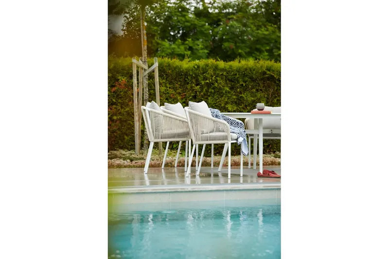 Utebord Hillerstorp Oxhult Ø145 cm Vit - Vit - Utemöbler - Trädgårdsbord & Utebord - Matbord ute