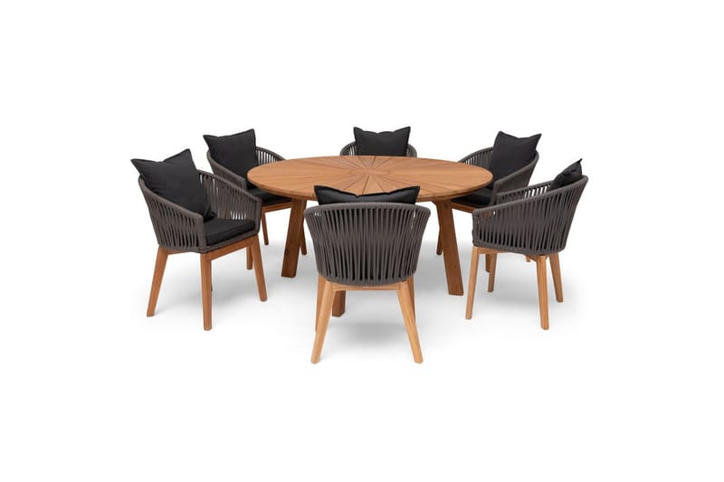 Utebord Hillerstorp Ringsjö Ø150 cm Brun - Utemöbler - Trädgårdsbord & Utebord - Matbord ute