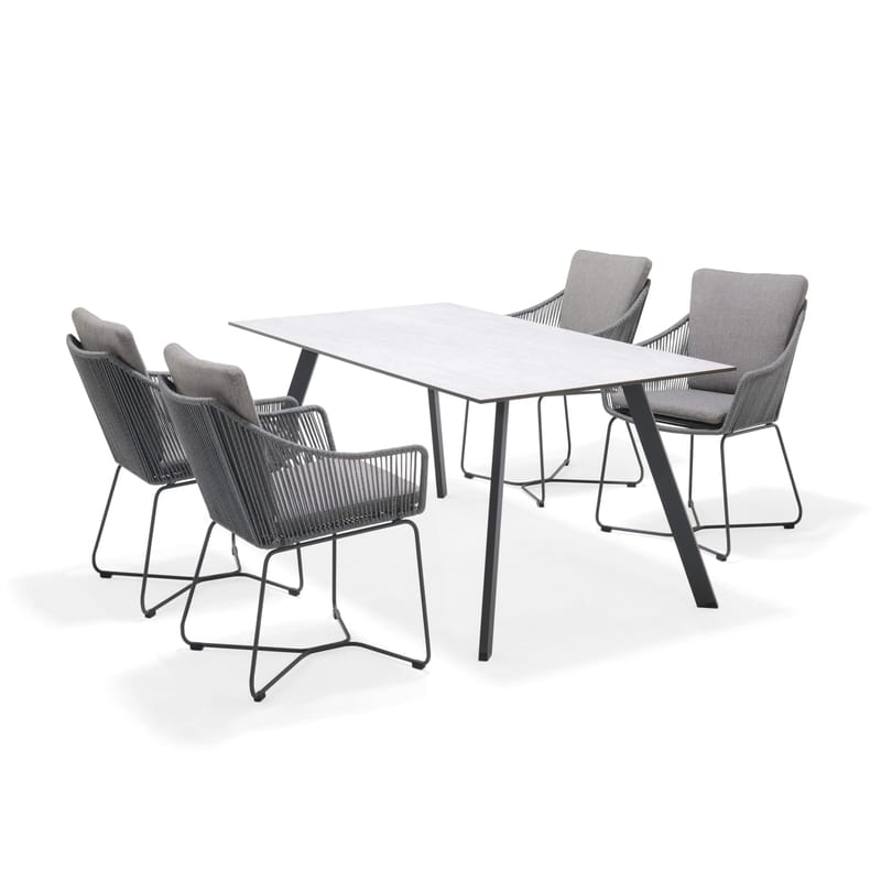 Utebord OPAL rektangulärt 160 cm - grå - Utemöbler - Trädgårdsbord & Utebord - Matbord ute