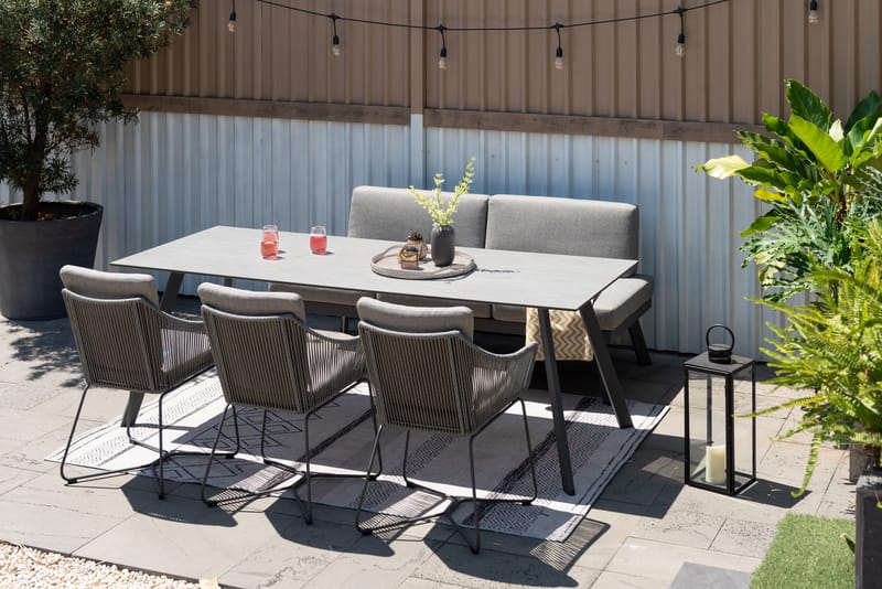 Utebord OPAL rektangulärt 220 cm - grå - Utemöbler - Trädgårdsbord & Utebord - Matbord ute