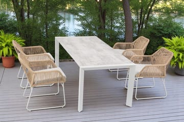 Utebord Palermo, utdragbart 200-300*100 cm - beige - Utemöbler - Trädgårdsbord & Utebord - Matbord ute