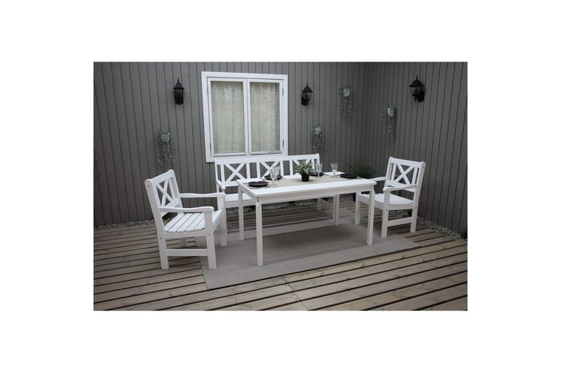 Utomhusbord Europe 150 cm - Vit - Utemöbler - Trädgårdsbord & Utebord - Matbord ute