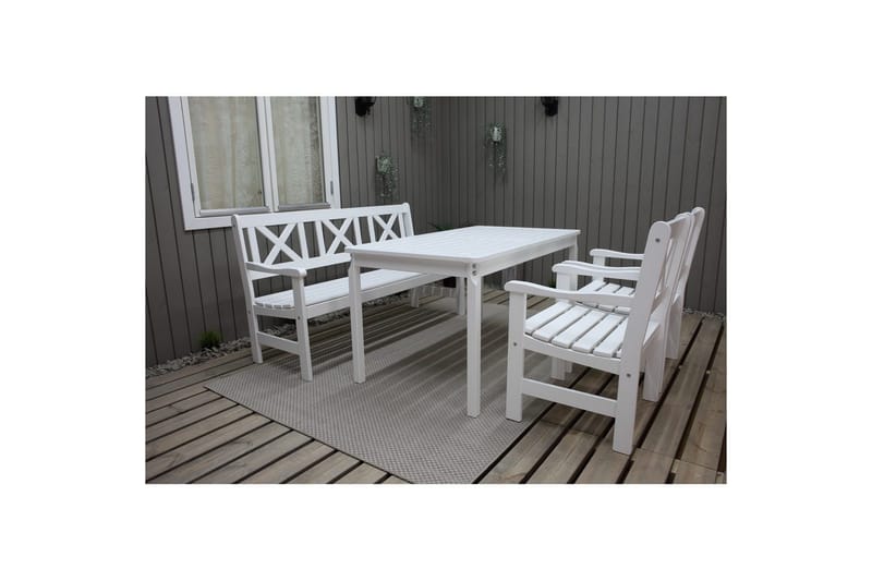 Utomhusbord Europe 150 cm - Vit - Utemöbler - Trädgårdsbord & Utebord - Matbord ute