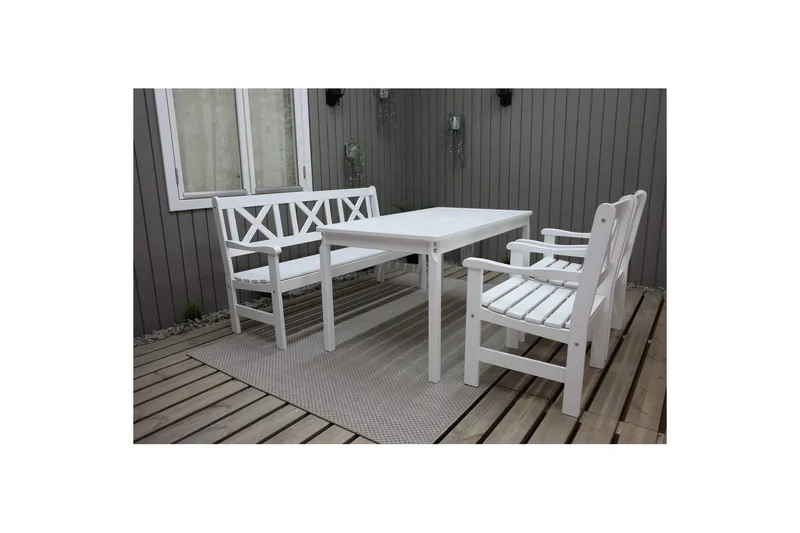 Utomhusbord Europe 150 cm - Vit - Utemöbler - Trädgårdsbord & Utebord - Matbord ute