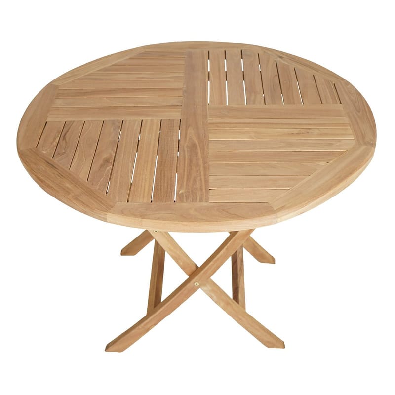 Utomhusbord Milano fällbart bord Ø100 cm - trä - Utemöbler - Trädgårdsbord & Utebord - Matbord ute