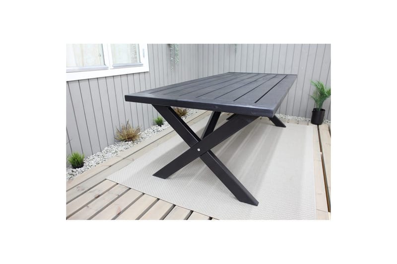 Utomhusbord Oxford 220 Svart - Svart - Utemöbler - Trädgårdsbord & Utebord - Matbord ute