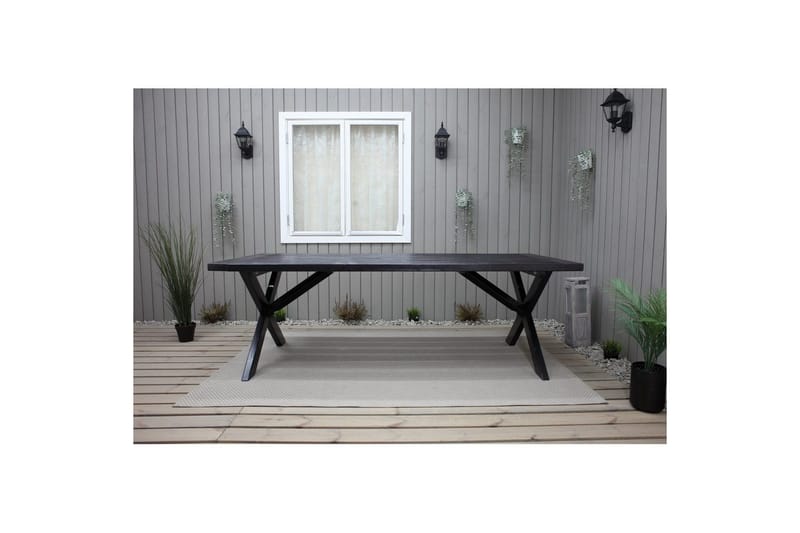 Utomhusbord Oxford 220 Svart - Svart - Utemöbler - Trädgårdsbord & Utebord - Matbord ute