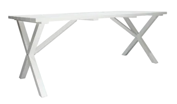 Utomhusbord Scottsdale rektangulär Vit 190 cm - Vit - Utemöbler - Trädgårdsbord & Utebord - Matbord ute