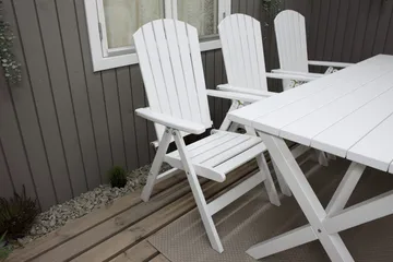 Utomhusbord Scottsdale rektangulär Vit 190 cm - Vit - Utemöbler - Trädgårdsbord & Utebord - Matbord ute