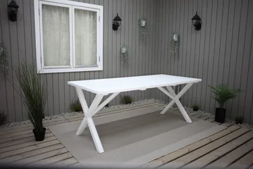 Utomhusbord Scottsdale rektangulär Vit 190 cm - Vit - Utemöbler - Trädgårdsbord & Utebord - Matbord ute
