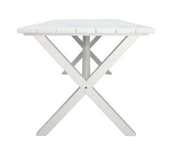 Utomhusbord Scottsdale rektangulär Vit 190 cm - Vit - Utemöbler - Trädgårdsbord & Utebord - Matbord ute